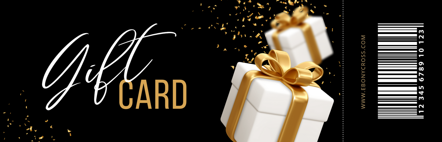 Ebony Cross Design Gift Card
