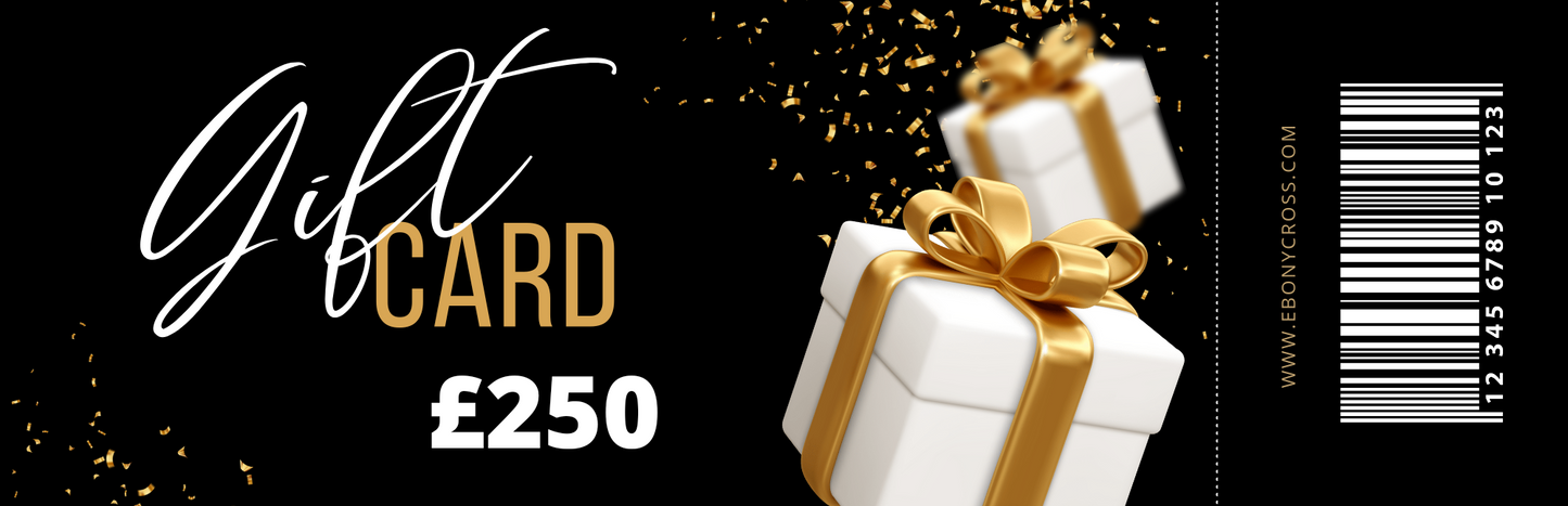 Ebony Cross Design Gift Card